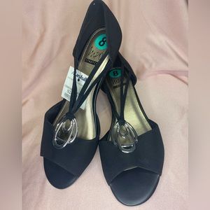Crepe Stretch Ricci Black Flats